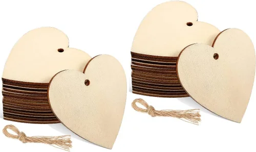 Miniatura 14 de IMIKEYA 50 piezas de estrellas de madera sin terminar: recortes de estrellas de madera natural para niños, pintura DIY, chips de madera, recortes