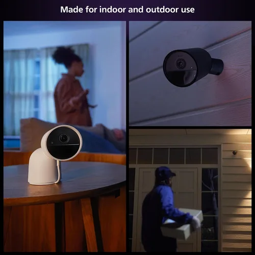 Miniatura 9 de Philips Hue Cámara de escritorio segura, resolución de video de 1080P, notificaciones, audio bidireccional, integración perfecta, soporte de Negro