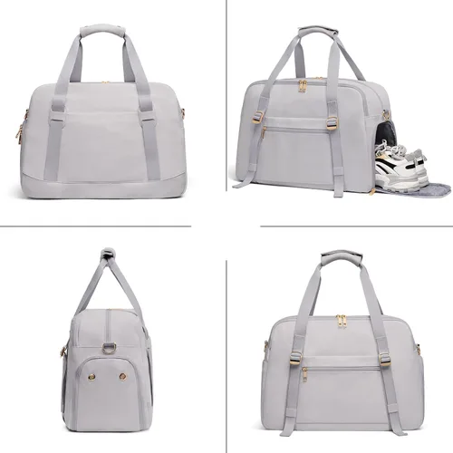Miniatura 3 de Bolsa deportiva de gimnasio para mujer, bolsas de entrenamiento deportivas con compartimento para zapatos y bolsillo húmedo, pequeñas bolsas