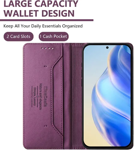 Miniatura 5 de Funda compatible con Realme P1 5G, compatible con Realme 12 4G / 12 Plus 5G / 13 4G Funda magnética con tapa negra