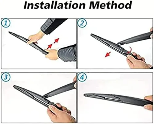 Miniatura 6 de Car rear windshield wiper kit For Nissan X-Trail T32 2014 2015 2016 2017 2016 2015 12" Back wiper blade washer