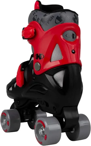 Miniatura 3 de Hyper Youth Boys - Patines ajustables 2 en 1 para niños, rojo/gris, se convierten entre en línea y cuádruple para una diversión versátil, ajuste