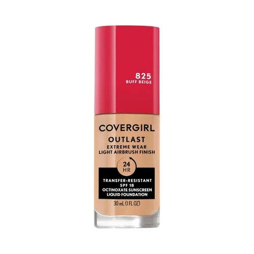 Covergirl Outlast Extreme Wear Base líquida 3 en 1 de cobertura completa, protector solar SPF 18, beige pulido, 1 onza líquida