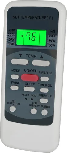 Mando a distancia de repuesto compatible con TGM A/C controlador remoto modelo RG51M5/EU (pantalla en Fahrenheit)