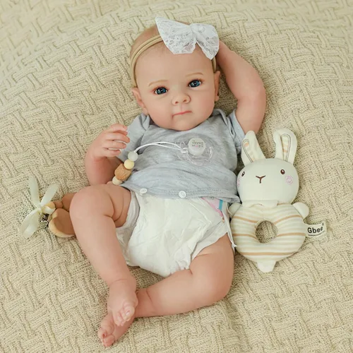 Miniatura 4 de WOOROY Muñecas realistas de bebé Reborn – 20 pulgadas de silicona realista bebé niña con cuerpo de vinilo completo, muñeca de bebé recién nacida