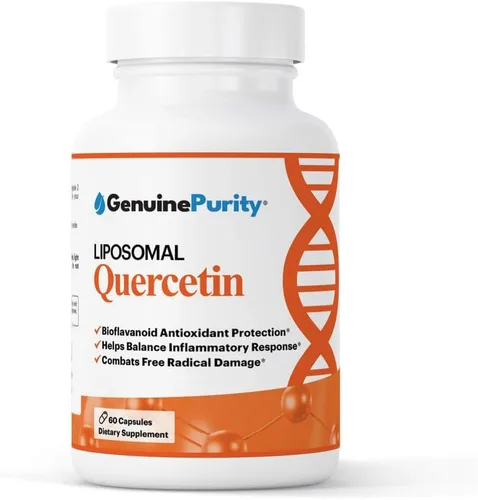 Suplementos de quercetina liposomal de 250 mg por porción, apoya la defensa antioxidante, la salud celular y el sistema inmunológico, perfecto para