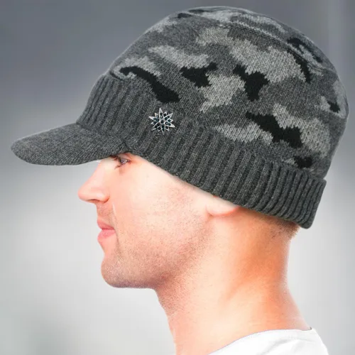 Miniatura 7 de Dahlia Gorro para hombre con visera - lana, sombrero de invierno con borde, forro polar