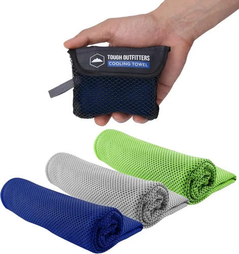 Miniatura 13 de Tough Outdoors Toallas de enfriamiento para cuello y cara, toalla de enfriamiento para el cuello para clima caliente, yoga, deportes, golf, sudor