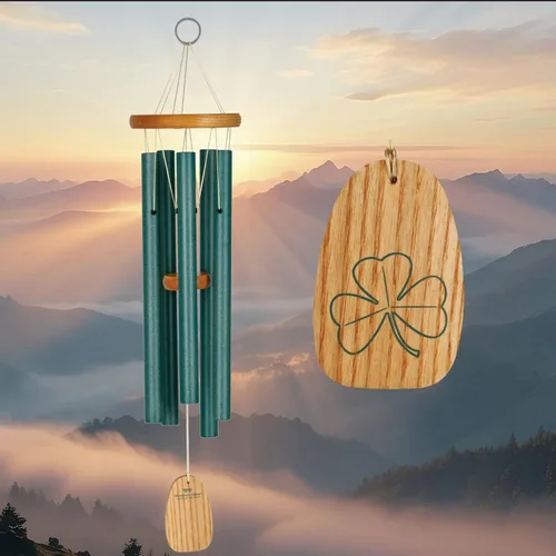 Miniatura 9 de Woodstock - Campanillas de viento para decoración de jardín al aire libre, decoración de porche delantero, campanillas de viento verde de Irlanda