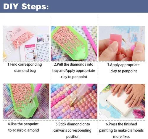 Miniatura 6 de ijbnhd Kits de arte de diamantes para adultos – Kits de pintura de diamantes de rosa 5D para adultos, kits de pintura de diamantes de perforación