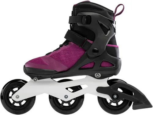 Miniatura 4 de Rollerblade Macroblade 100 3WD Patines en línea para mujer, color violeta y negro, patines en línea de rendimiento