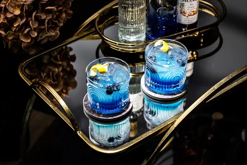 Miniatura 5 de GLASSIQUE CADEAU Vasos de Cóctel Lowball Vintage Art Deco de los años 1920 Juego de 4 Cristalería Old Fashioned de Cristal de 9 oz para Beber
