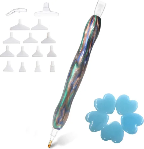 Miniatura 14 de Praise V Do Kit de herramientas de accesorios de taladro de pintura de diamante, 5D hecho a mano con diamantes para taladro, puntas de lápiz Rojo