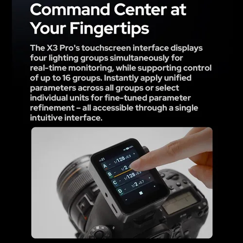 Miniatura 2 de Godox X3 Pro C X3Pro C Pantalla táctil TTL Flash Trigger para Canon, 2.4G inalámbrico, pantalla LCD de 2.4 pulgadas, integración Bluetooth y control