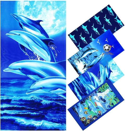 Miniatura 5 de Genovega Toalla de playa de rizo de gran tamaño de 36 x 72 pulgadas, toallas de natación suaves y extragrandes grandes para adultos, manta de viaje