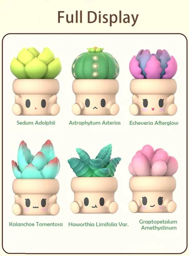 Miniatura 3 de Aven Rabbit Hugging Succulents 2 Series - Caja ciega de juguetes para figuras de acción lindas, modelo de regalo de cumpleaños, bolsa ciega