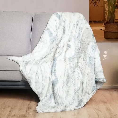 WOOMER - Manta térmica eléctrica de 50" x 60", manta eléctrica con 4 niveles de calefacción y apagado automático de 4 horas, certificada ETL, piel