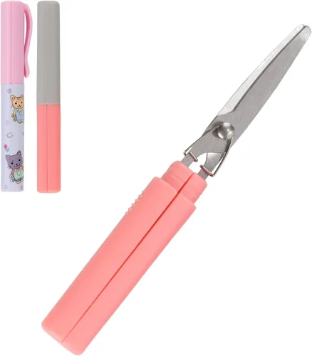 Miniatura 19 de Mini Pen Tijeras portátiles de seguridad de viaje – Gatito de jardín, gatito juguetón y cachorro de chef – 1 par cada uno