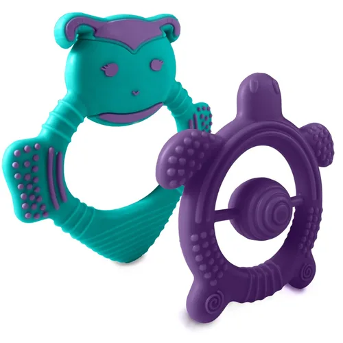 Miniatura 6 de Juguetes de dentición para bebés recién nacidos, bebés de 0 a 6 meses, mordedores de silicona para bebés de 6 a 12 meses, sin BPA