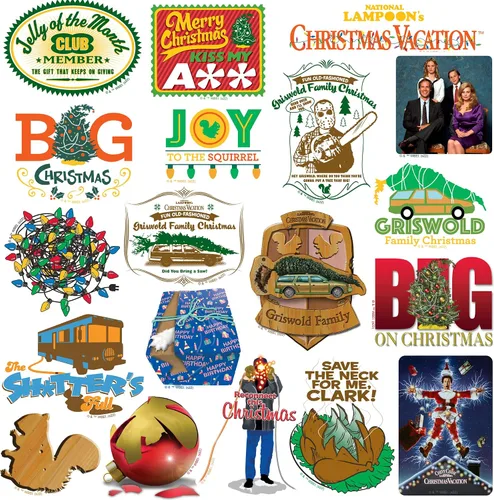 Miniatura 3 de National Lampoon's Christmas Vacation - Paquete variado de 100 calcomanías de vinilo grandes de lujo, calcomanías troqueladas para laptop, botella