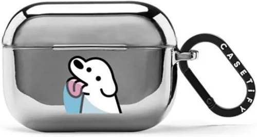 Miniatura 5 de CASETiFY Bounce - Funda para Airpods (3ª generación) con anillo - Black Kingsnake - Carbón mate