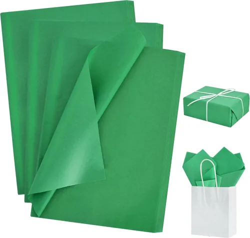 Miniatura 24 de BEISHIDA 100 hojas de papel de seda verde oliva a granel, papel de seda de envoltura para bolsas de regalo, papel de regalo de 14 x 20 pulgadas