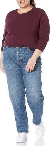Miniatura 7 de Tienda Essentials - Camiseta de manga larga y con cuello redondo para mujer, corte clásico (disponible en talla extragrande)