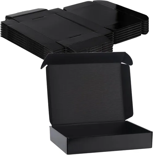 Miniatura 27 de Rempry Cajas de envío negras de 9 x 6 x 4 pulgadas, paquete de 20 cajas de cartón para pequeñas empresas, cajas de regalo para embalaje de envío