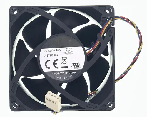 FA08025M12LPA Ventilador de refrigeración para HP Envy 700-410 A6000 P7 H8 644724-001 DC 12V 0.45A 8CM 8025 4-Wire 4-Pin 3.150* 3.150* 0.984 in