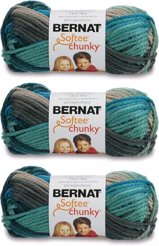Miniatura 9 de Ovillo sólido Bernat Softee Chunky, Acrílico, Rojo Berry, Paquete de 1