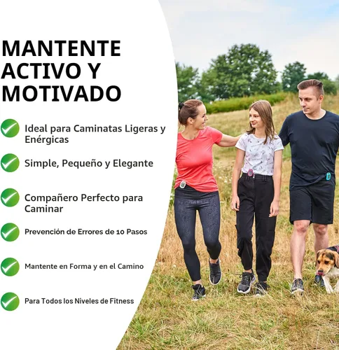 Miniatura 5 de 3DFitBud Simple Contador de Pasos - Podómetro 3D para caminar de 3DActive con clip, cordón, rastreador de pasos preciso, pantalla grande, fácil