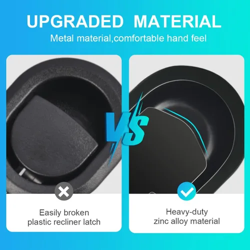 Miniatura 4 de Sopito Piezas de repuesto universales de metal para mango reclinable (4.4 x 2.7 pulgadas) con clips de retención, se adapta a silla elevadora, sofá