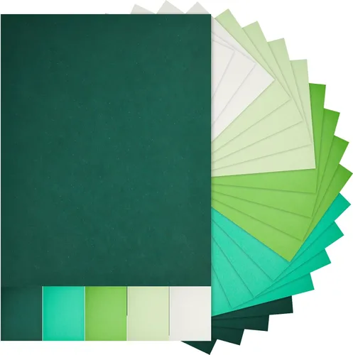 Miniatura 12 de Sinmoe 100 hojas de papel de cartulina de 5 tonos de 8.5 x 11 pulgadas, 6.35 oz/m², papel de impresora de núcleo sólido para álbumes de recortes