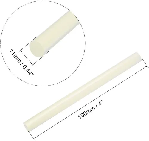 Miniatura 2 de uxcell Mini palos de pistola de pegamento caliente de 4 pulgadas x 0.44 pulgadas para pistolas de pegamento, 10 piezas transparentes Claro