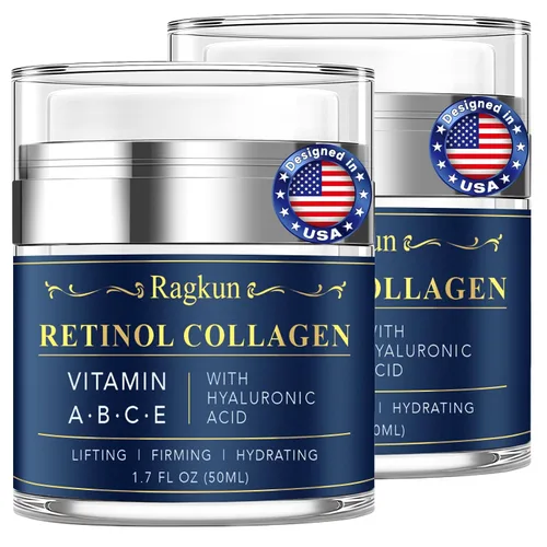 Miniatura 11 de Ragkun Crema de retinol para la cara, cremas de colágeno para el cuello para tensar y reafirmar, hidratante facial antienvejecimiento de día y noche