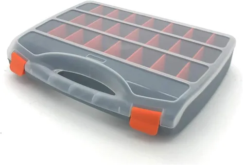 TOPIND Caja de aparejos de pesca, cajas de engranajes, caja de herramientas, organizador de almacenamiento, brocas, tornillos, clavos, herramientas,