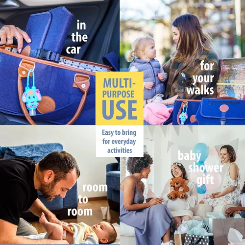 Miniatura 4 de Cambiador portátil para bebé – Cambiador de pañales portátil – Impermeable, plegable y fácil de limpiar, cambiador de bebé de viaje – Bolsa
