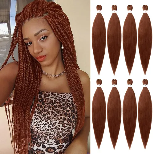 Miniatura 12 de Beyond Beauty - Trenzas preestiradas de cabello profesional sin picazón, ajuste de agua caliente, fibra sintética, textura Yaki, extensiones
