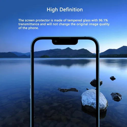 Miniatura 4 de Protector de pantalla de luz azul para iPhone 12 Pro Max (2020-6.7 pulgadas), protección ocular HD transparente con bloqueo de luz azul, vidrio