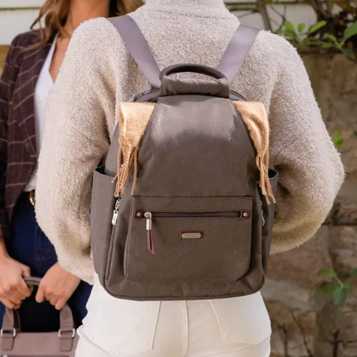 Miniatura 2 de Baggallini Mochila todo el día para mujer con pulsera de teléfono RFID tierra sombra oscura talla única