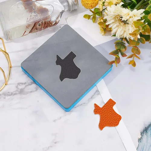 Miniatura 5 de SUPERDANT Aretes de madera troquelados de cuero con diseño de mapa del estado de Texas, troquelados, máquina de corte de madera, máquina de corte