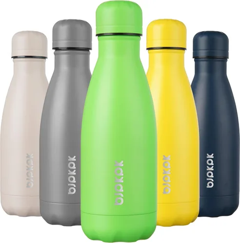 Miniatura 31 de BJPKPK Botellas de agua de acero inoxidable con aislamiento de 17 onzas, mantiene el frío y el calor, brillante oro rosa Oro rosa brillante