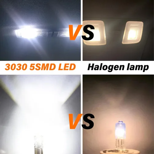 Miniatura 6 de Sixzoo 2 bombillas LED BA9 BA9S, 5 SMD 3030 T10 1889 1891 1895 64111 T4W bombilla LED 12V/24V, 6000K xenón blanco bombilla interior de domo