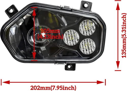 Miniatura 7 de SAUTVS Faros LED con Ojo de Ángel para Sportsman, Faros LED Delanteros con Luces de Haz Alto y Bajo para Polaris Sportsman 400 500 550 570 800 850