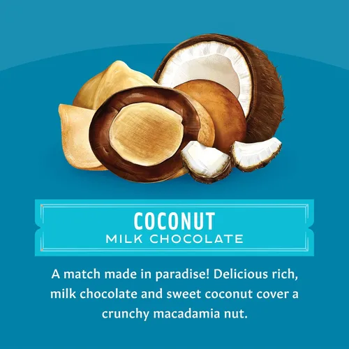 Miniatura 3 de Mauna Loa Nueces de macadamia cubiertas de chocolate premium, chocolate con leche y coco, bolsa de 7 onzas (paquete de 1)