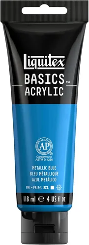 Miniatura 75 de Liquitex BASICS Pintura Acrílica, Botella de 400ml (13.5 oz), Blanco Titanio Titanio Blanco