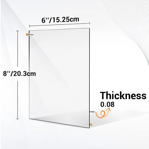 Miniatura 2 de Gartful - Lámina de acrílico transparente de 6x8 pulgadas - 0.08"/2mm, panel de plexiglás de plástico transparente cuadrado para proyectos DIY
