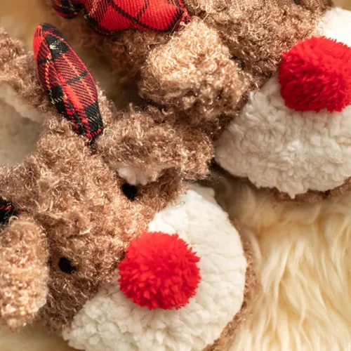 Miniatura 7 de Pantuflas de Navidad para mujer, lindas y cálidas para el hogar, para interiores y exteriores
