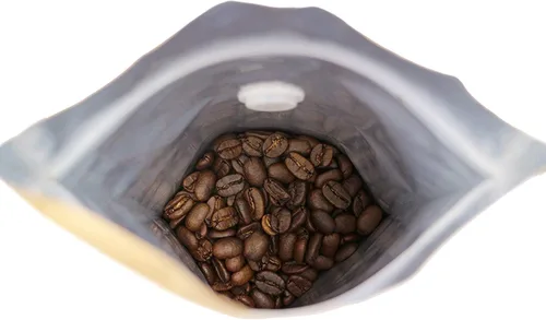 Miniatura 4 de 50 unidades de papel kraft natural de alta barrera con cremallera bolsa de café con válvula de desgasificación unidireccional