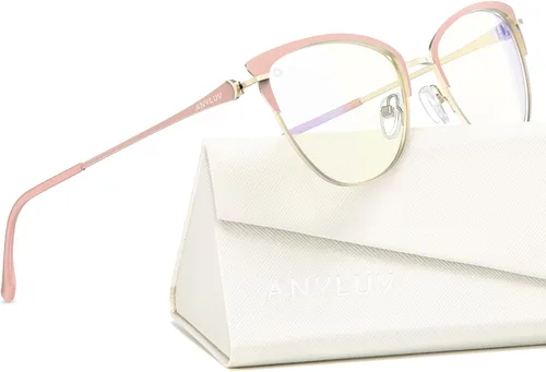 Miniatura 22 de ANYLUV Gafas de luz azul para mujeres y hombres, lentes de bloqueo de luz azul para mujer, anteojos de computadora antifatiga ocular